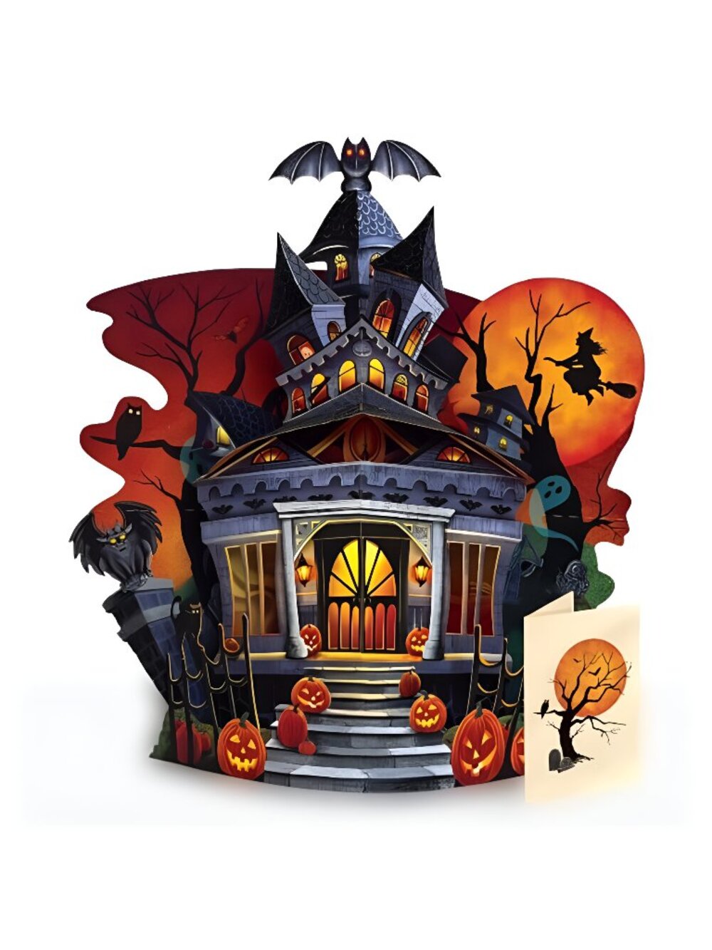 Haunted House 15" Life-Sized 3D Pop Up Card